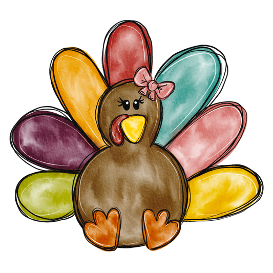 Girl Turkey #7605 Sublimation transfers - Heat Transfer
