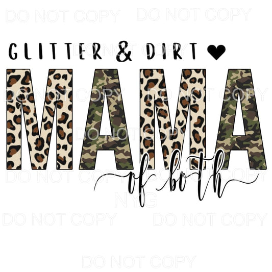 Glitter & Dirt Mama Of Both Leopard Camo #1633 Sublimation 