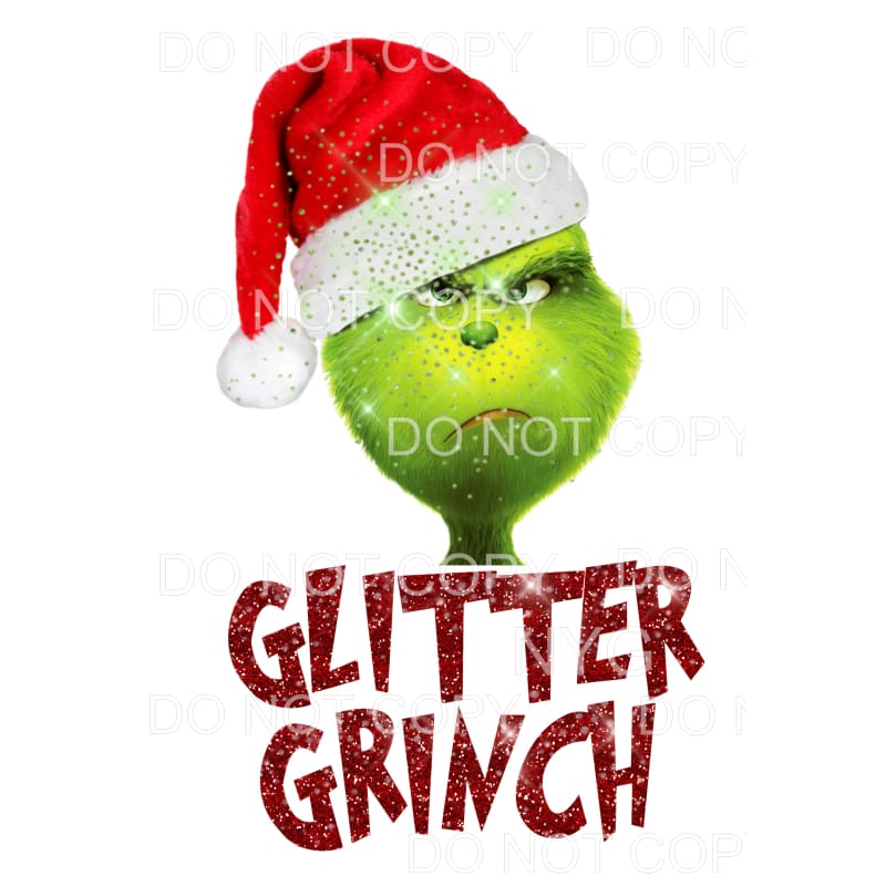 Glitter Grinch # 1 Sublimation transfers - Heat Transfer
