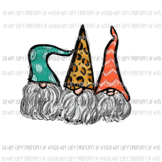 Gnomes - Gnome Sublimation transfers Heat Transfer