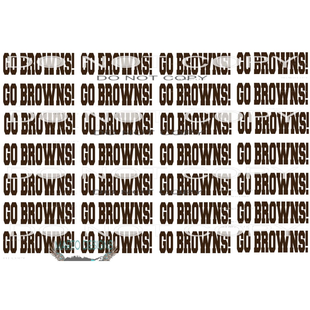 Go Browns strips Sublimation transfers - Heat Transfer