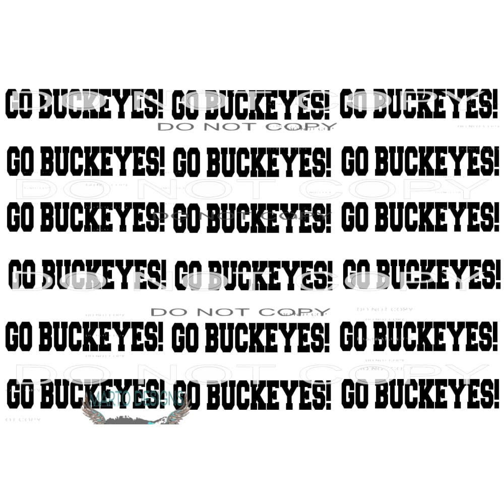 Go Buckeys Black strips Sublimation transfers - Heat