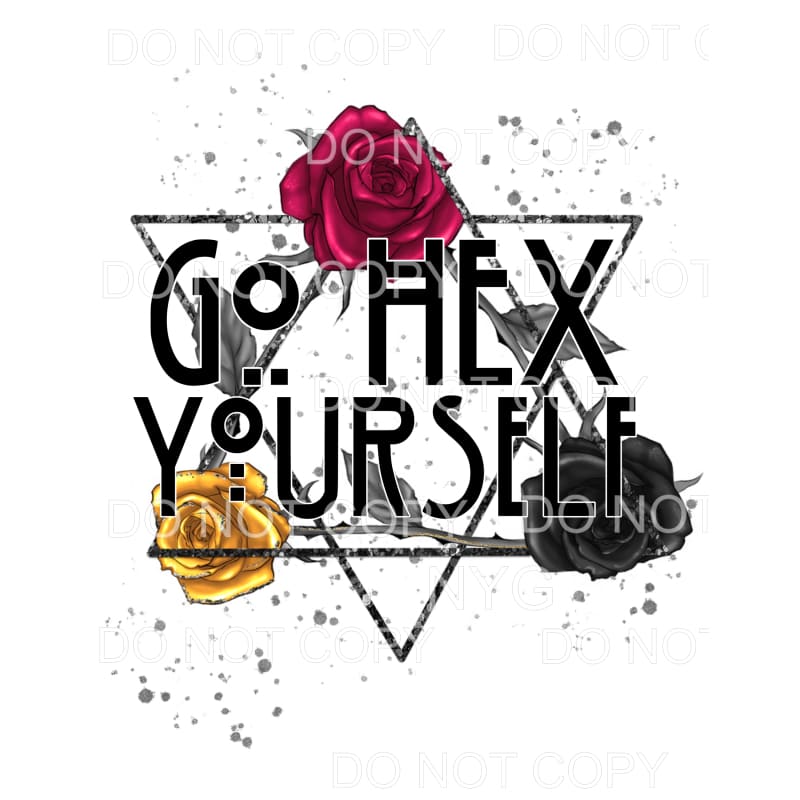 Go Hex Yourself Star Flowers Sublimation transfers - Heat 