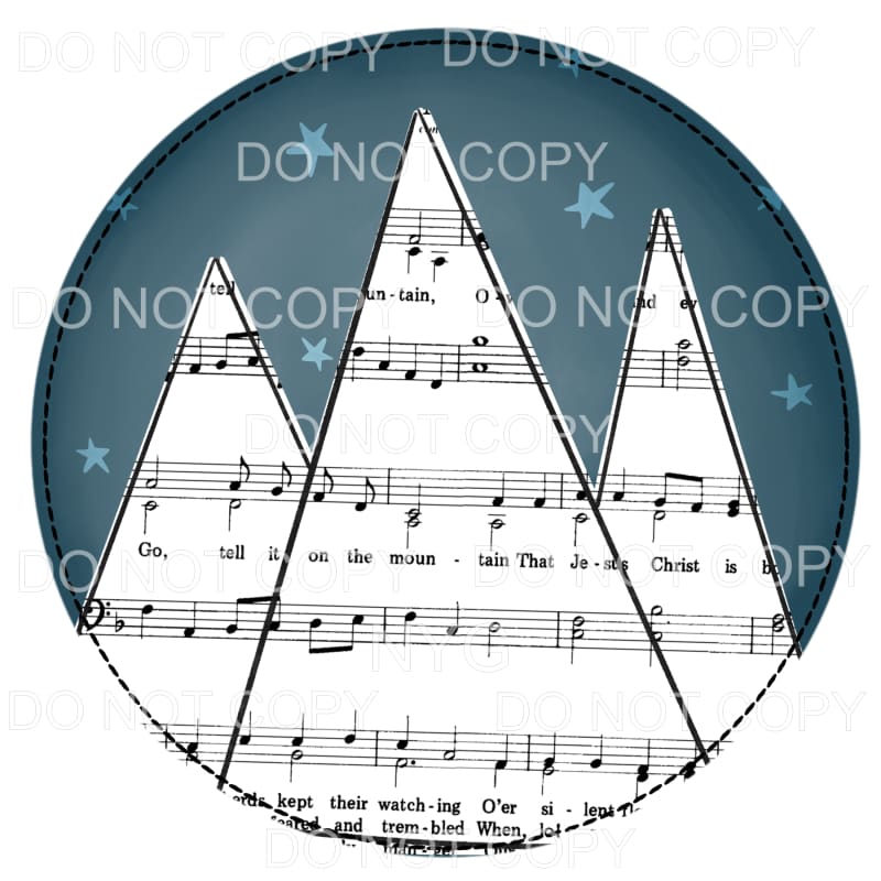 Go Tell It On The Mountain Sheet Music Starry Background 