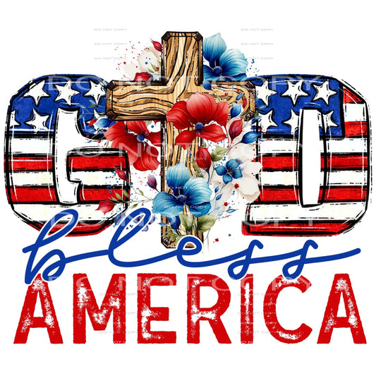 God bless America # 299 Sublimation transfers - Heat