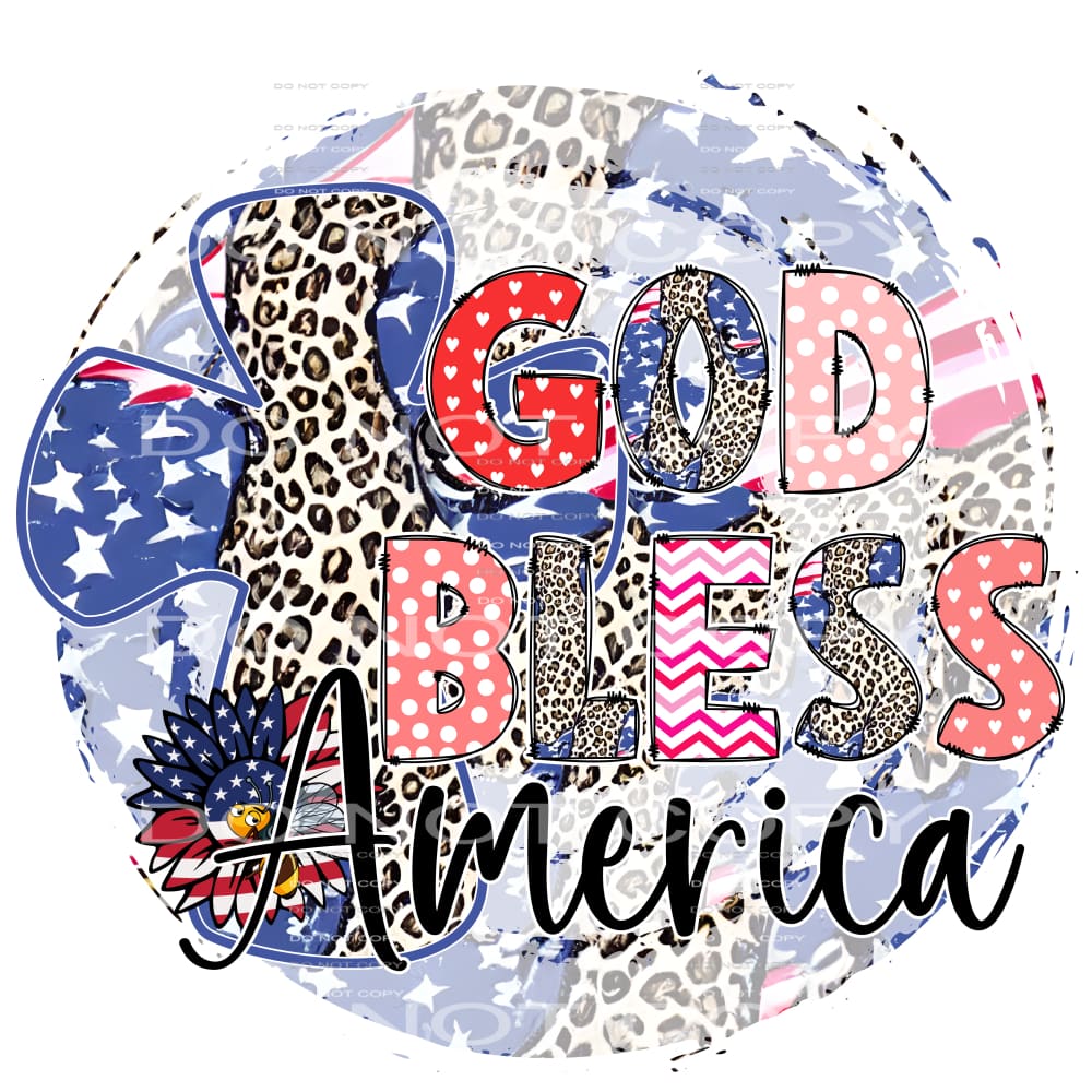 God Bless America #5180 Sublimation transfers - Heat