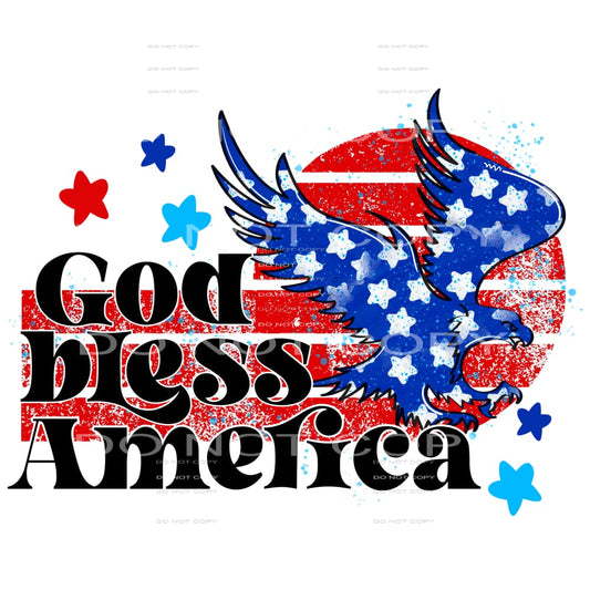 God bless America #6380 Sublimation transfers - Heat 