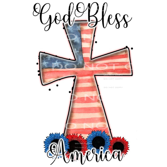 God bless America #6620 Sublimation transfers - Heat 