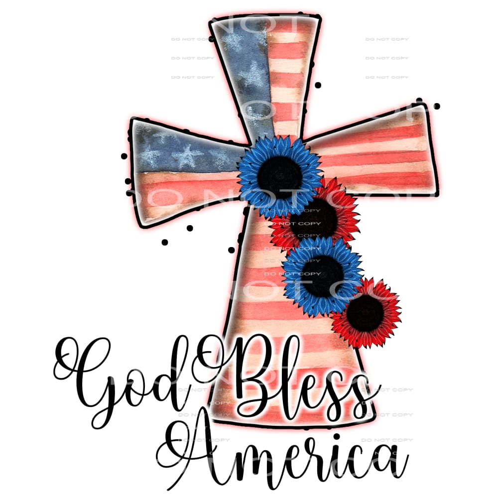 God bless America #6621 Sublimation transfers - Heat 