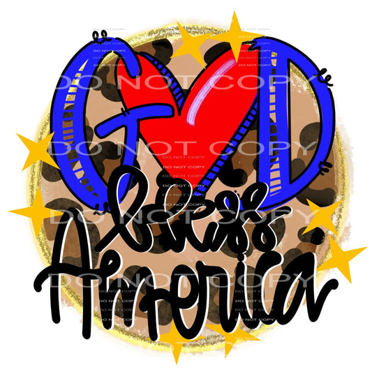 God bless America #7162 Sublimation transfers - Heat 