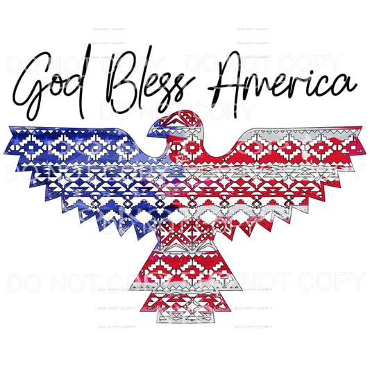 God Bless America Thunderbird Red White Blue #1075 