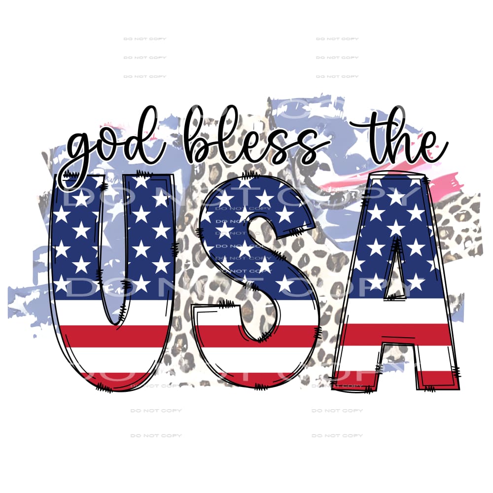 God bless the usa # 256 Sublimation transfers - Heat