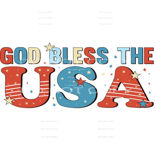 God Bless The USA #5018 Sublimation transfers - Heat