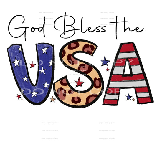 God Bless The USA #5331 Sublimation transfers - Heat