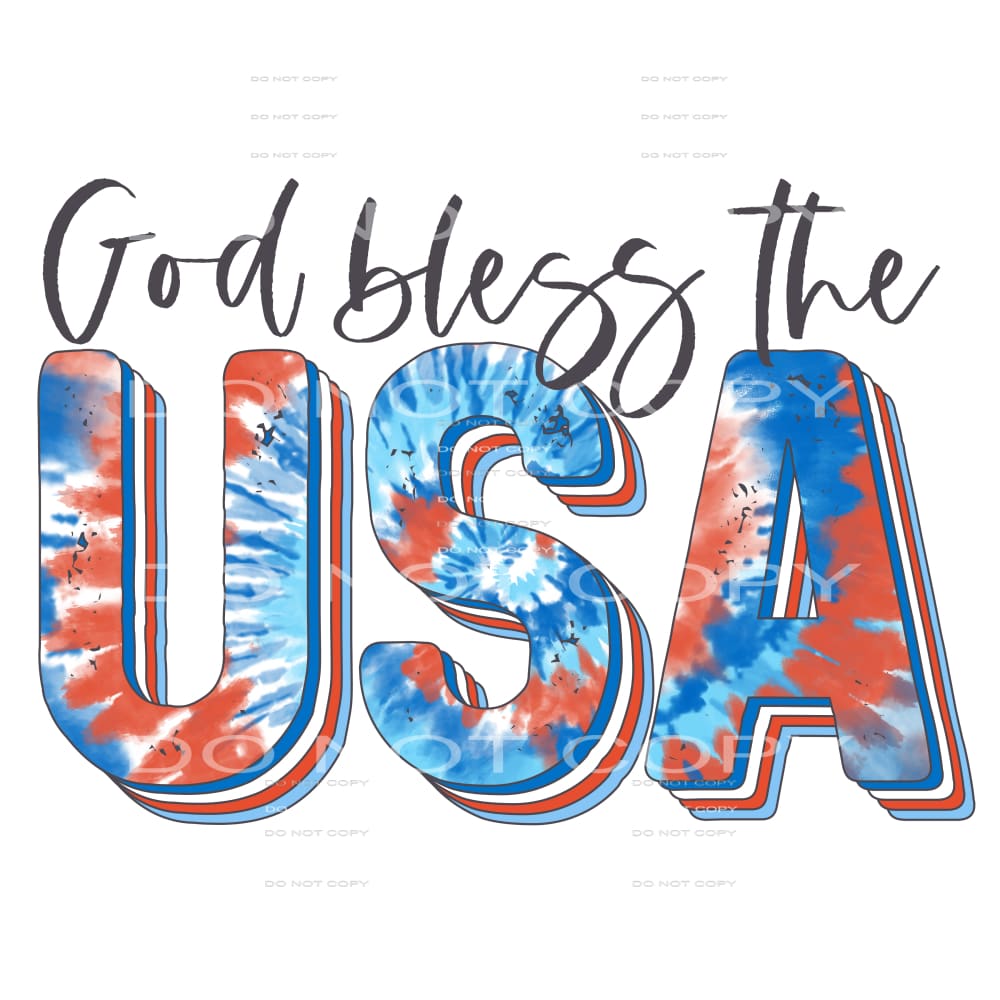 God bless the USA #6811 Sublimation transfers - Heat 