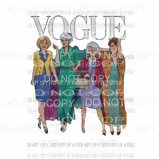 Golden Girls 3 Vogue Sublimation transfers Heat Transfer