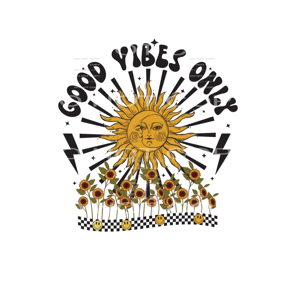 Good Vibes Only #4953 Sublimation transfers - Heat Transfer
