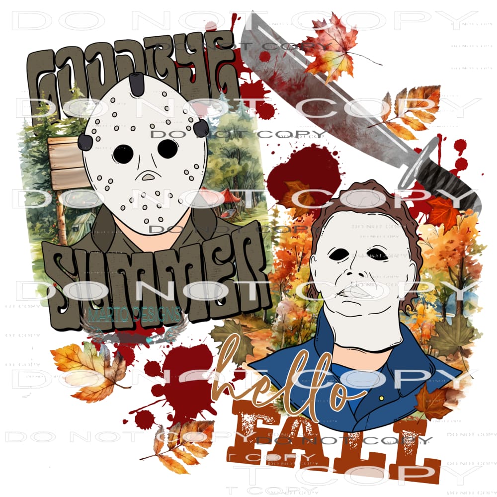 Goodbye Summer Hello Fall #7404 Sublimation transfers - Heat