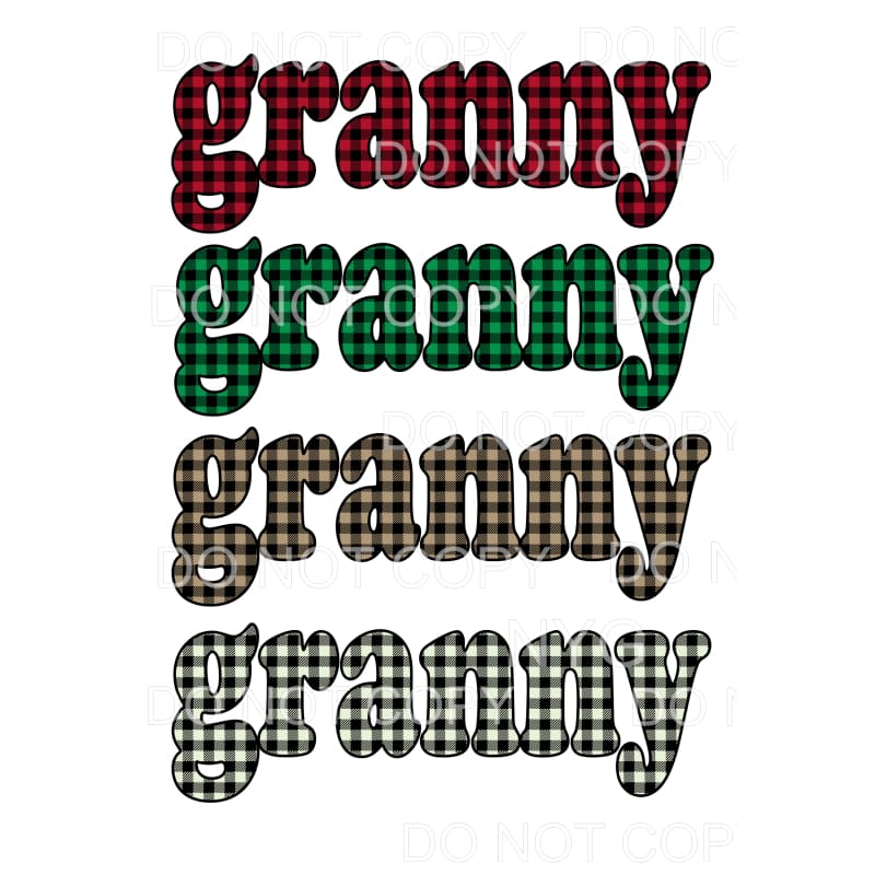 Granny stacked winter # 8232 Sublimation transfers - Heat 