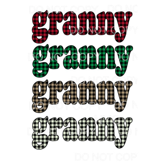Granny stacked winter # 8232 Sublimation transfers - Heat 