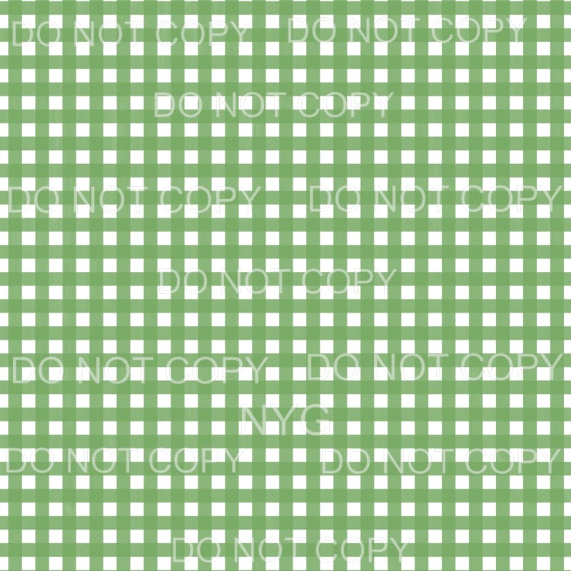 Green Gingham Sheet #932 Sublimation transfers - Heat 