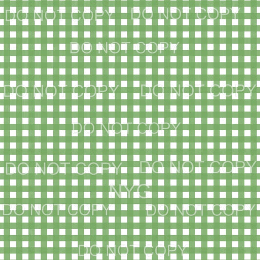Green Gingham Sheet #932 Sublimation transfers - Heat 