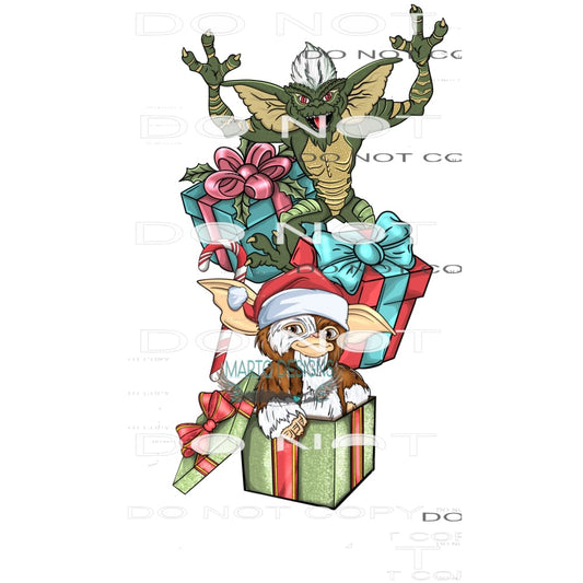 Gremlin Christmas Sleeve #8677 Sublimation transfers - Heat