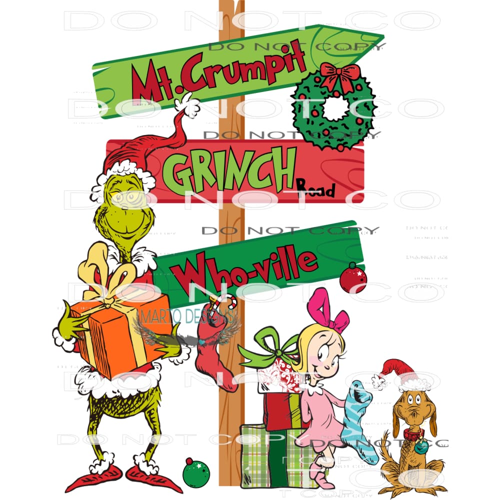 Grinch #7542 Sublimation transfers - Heat Transfer Graphic