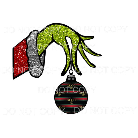 Grinch Gucci Ornament Sublimation transfers - Heat Transfer