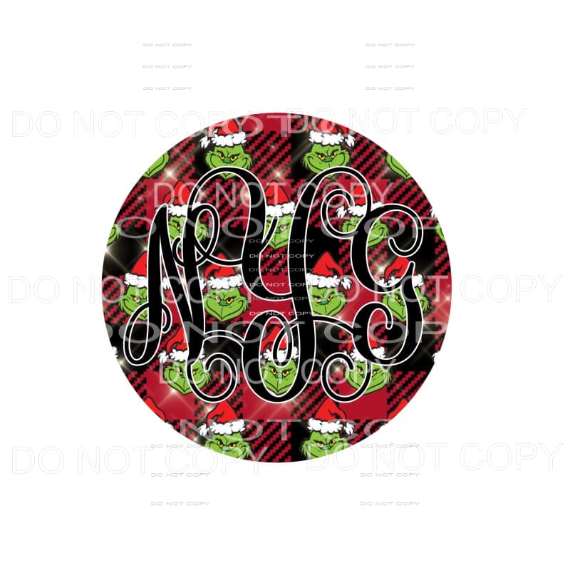 GRINCH MONOGRAM # 3 monogram letters put letters in notes 