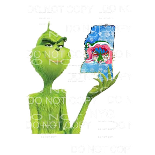 Grinch whoville MISSISSIPPI Christmas Sublimation transfers 