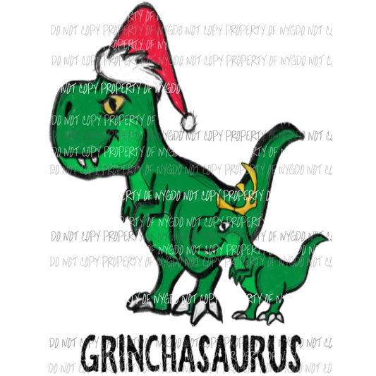 grinchasaurus Grinch Sublimation transfers Heat Transfer