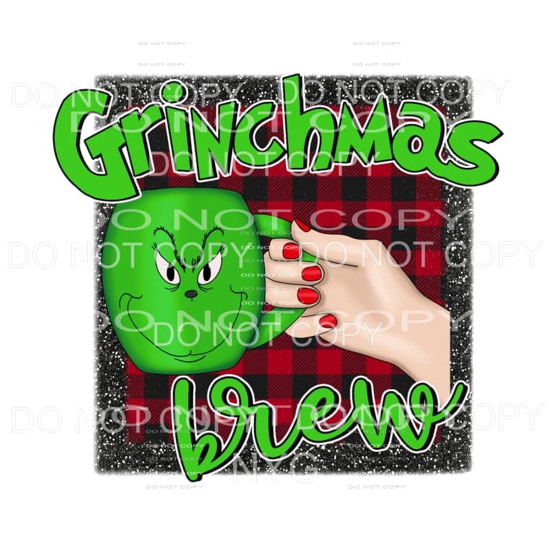 Grinchmas Brew #1 Sublimation transfers - Heat Transfer