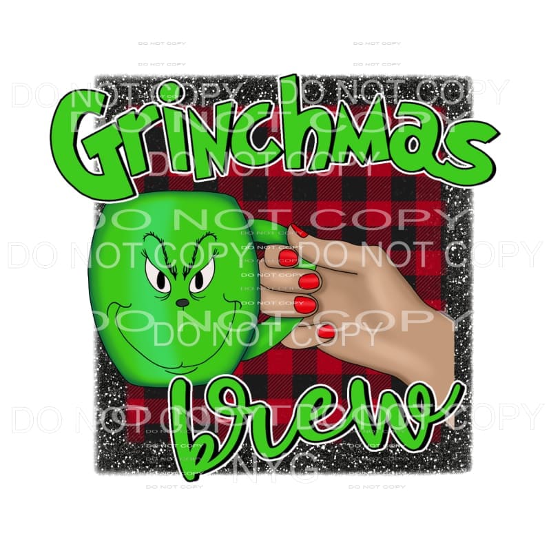 Grinchmas Brew #3 Sublimation transfers - Heat Transfer