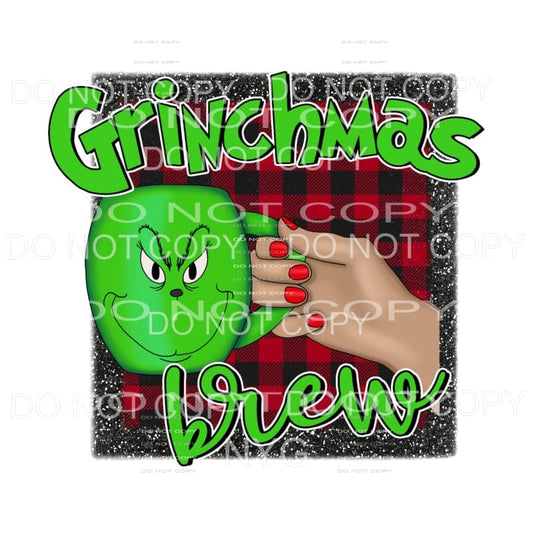 Grinchmas Brew #3 Sublimation transfers - Heat Transfer