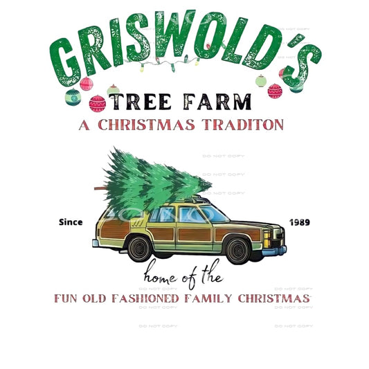 Griswold’s tree farm #7367 Sublimation transfers - Heat 