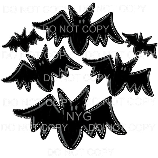 Group Of Black Bats #25 Sublimation transfers - Heat 