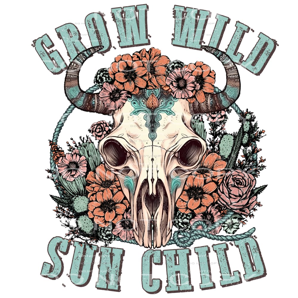Grow wild sun child # 301 Sublimation transfers - Heat