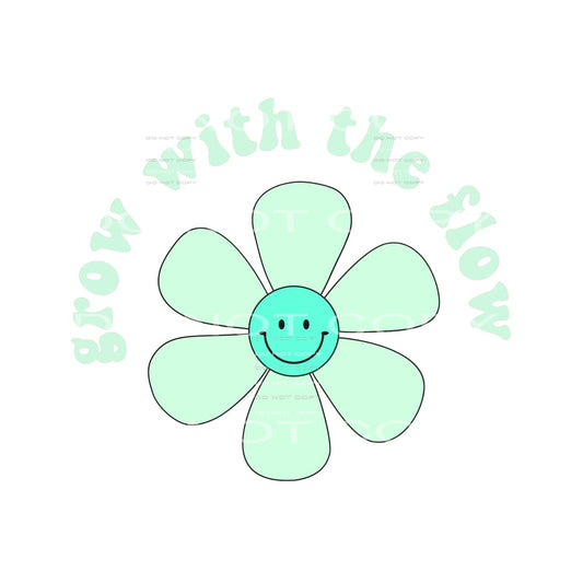 grow with the flow smile face flower # 12062 Sublimation 