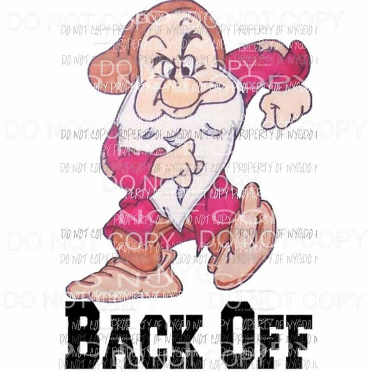 Grumpy dwarf back off Sublimation transfers Heat Transfer