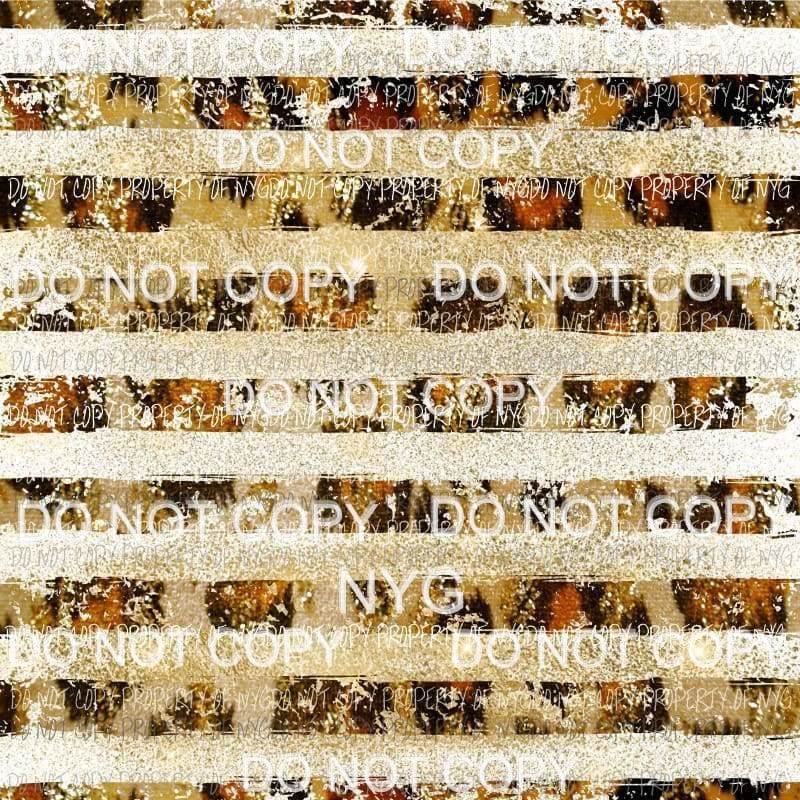 Grunge Stripe Leopard #2 Sublimation transfers 13 x 9 inches Heat Transfer