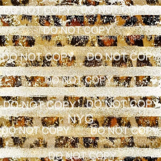 Grunge Stripe Leopard #2 Sublimation transfers 13 x 9 inches Heat Transfer