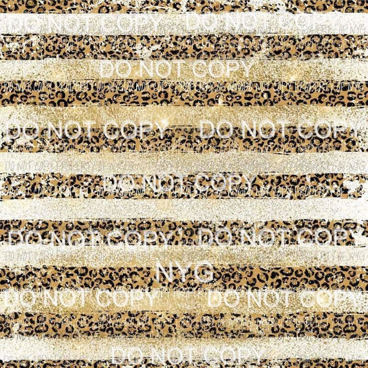 Grunge Stripe Leopard #3 Sublimation transfers 13 x 9 inches Heat Transfer