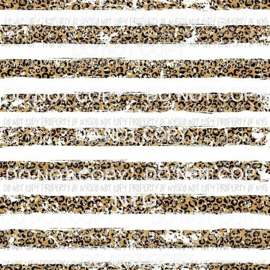 Grunge Stripe Leopard #4 Sublimation transfers 13 x 9 inches Heat Transfer