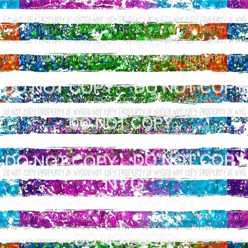 Grunge Stripe Multi Color Sheet Sublimation transfers 13 x 9 inches Heat Transfer
