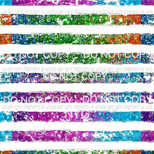 Grunge Stripe Multi Color Sheet Sublimation transfers 13 x 9 inches Heat Transfer