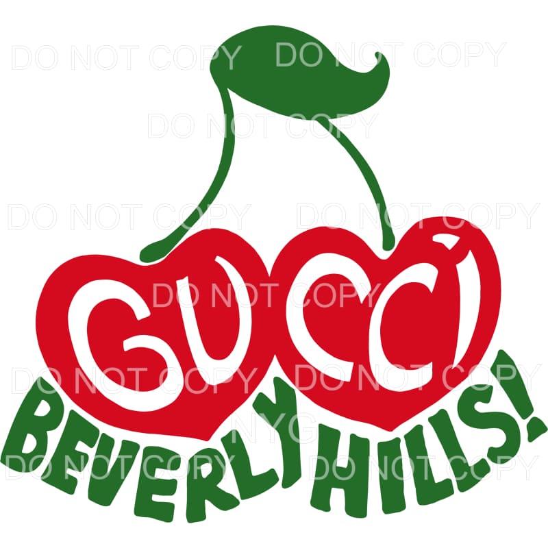 Gucci Beverly Hills cherries Sublimation transfers - Heat 
