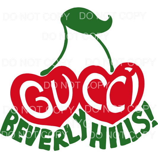 Gucci Beverly Hills cherries Sublimation transfers - Heat 