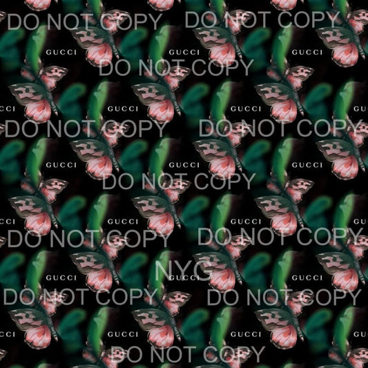 Gucci Butterfly Sheet Sublimation transfers - 13 x 9 inches 