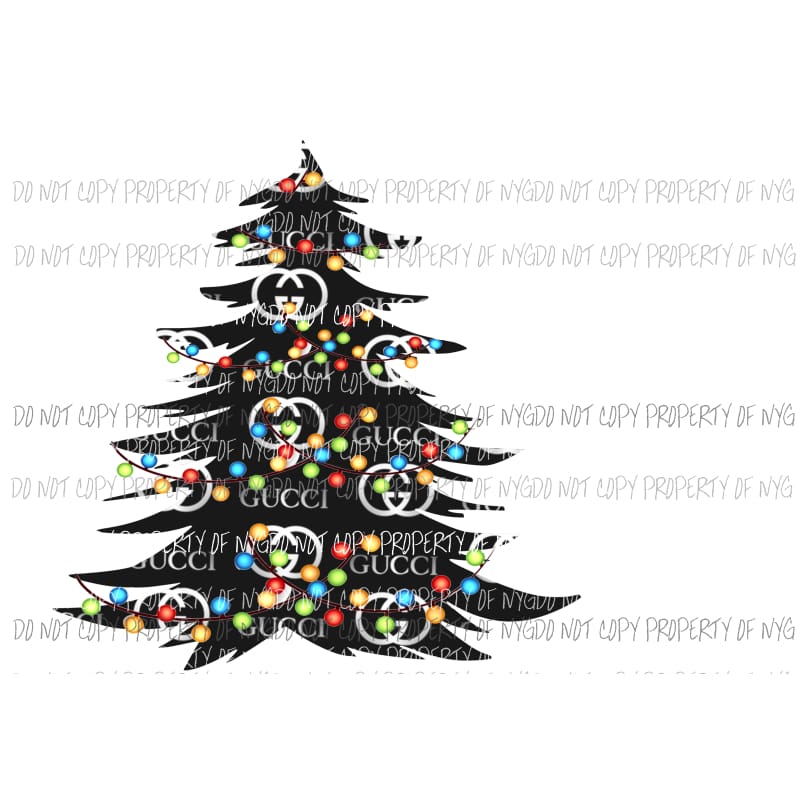 Gucci Christmas Tree 2 Sublimation transfers Heat Transfer